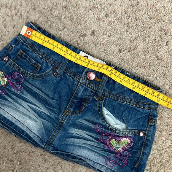 GIRLS So Jean skort size 7 adjustable waist - Picture 7 of 11